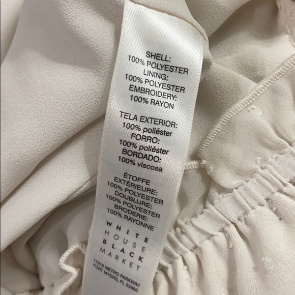 WHBM Cream Blouse Top - Picture 4 of 4